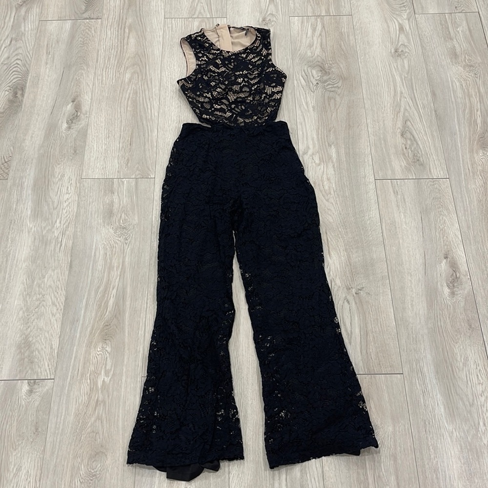 Marciano black lace romper